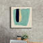  «Teal Swipe 2» par Emma Caroline, art mural sur toile, 18 po x 18 po