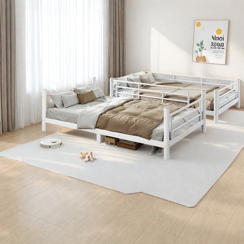 Lits peu encombrants, lit simple TG en métal, convertible moderne pour la maison
