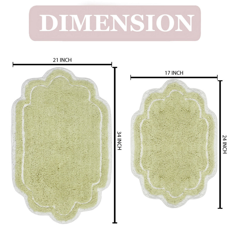 Tapis pour salle de bain Dobrinka, Vert