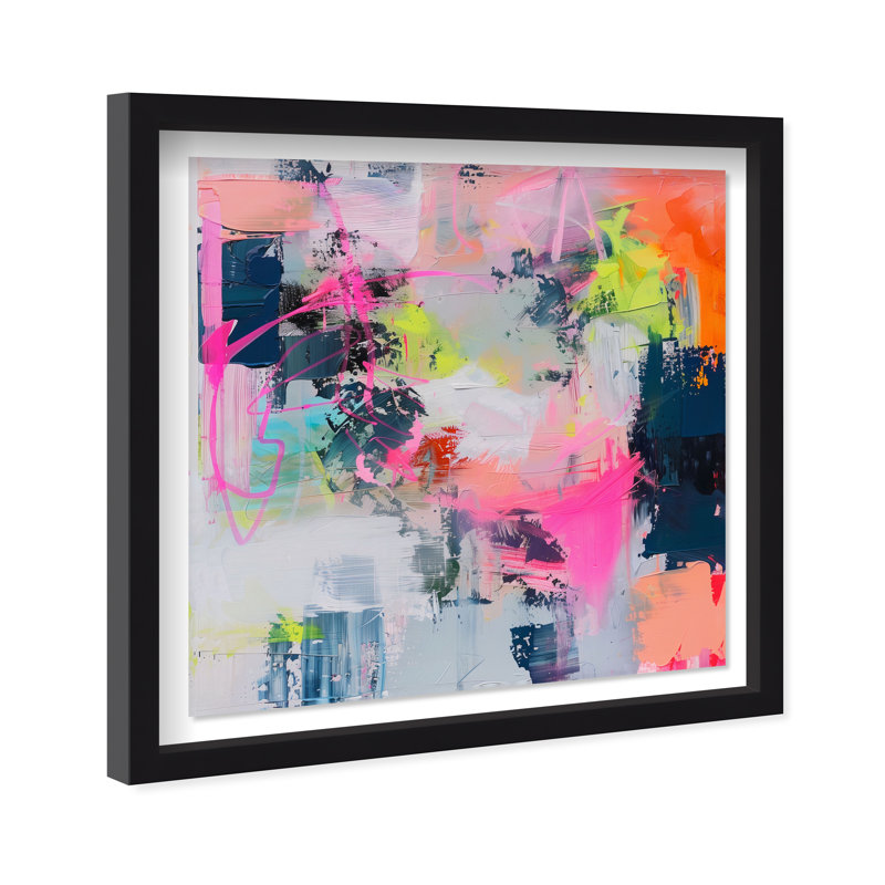 Pastel Luminance I Shadowbox Abstract Print by Oliver Gal, Black Frame, 12 x 12, 31.5"H x 31.5"W, Black Frame