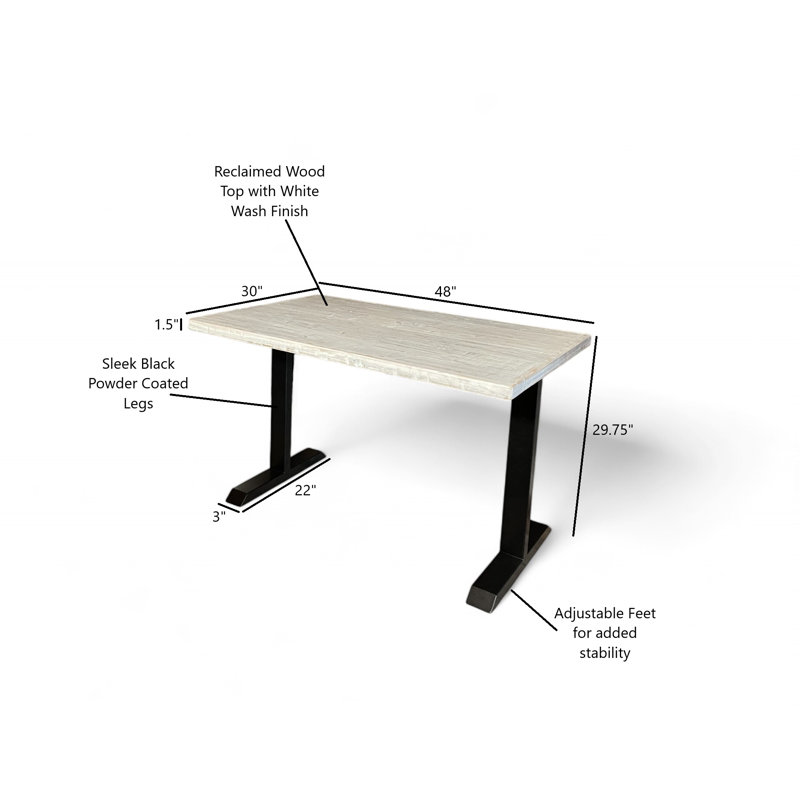 The Coastal Charm Earth & Desk, 29.75" H x 48" W x 30" D