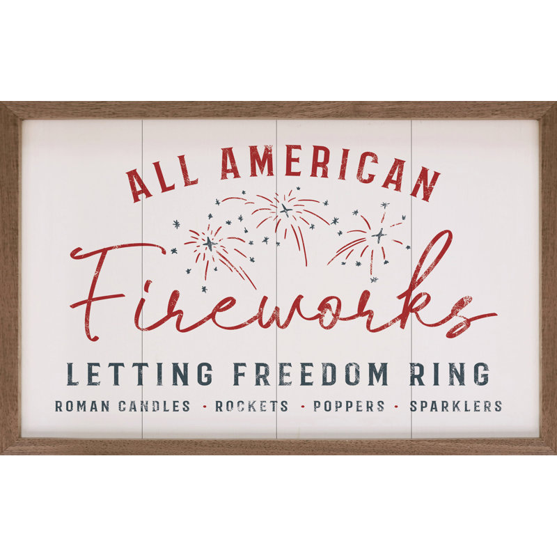 All American Fireworks - blanc, H 10 po x l 16 po