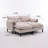 Chenille 2-Seater Sofa with Two Ottomans-524574319