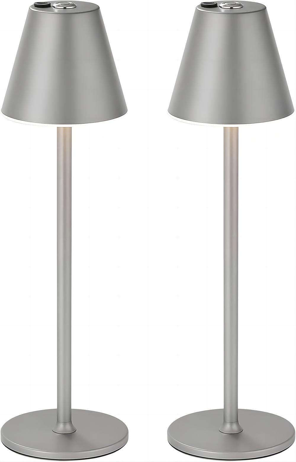 Modern LED Cordless Table Lamp, 4000mAh Rechargeable Battery, 3 Level  Brightness Night Light, Metal Shell, Minimalist Design, for Couples