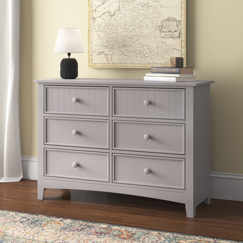 Agnew 48'' W 6 - Drawer Dresser, Gray