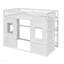 Lit mezzanine simple avec échelle - blanc-1367536342-1367536337
