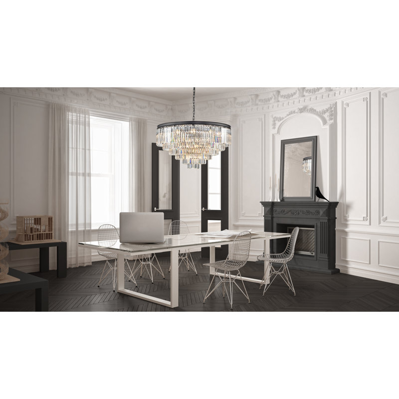 Alaisa 30 - Light Black Crystal Pendant