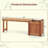 Hardwood Flower Box With Bench Spacious Seat Open-ended Bottom Perfect For Herbs-506039243