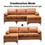 Howton Faux Leather L-Shaped Sectional Reversible-1755511674