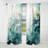 Teal Gold Minimalism Serenity In Motion - Modern Curtain - Velvet Room Darkening - 1 Panel-107831584