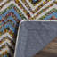Tapis beige / bleu en laine / coton touffeté à la main Airion-310515941