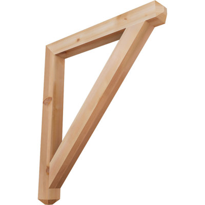 3 1/2"W x 38"D x 44"H Traditional Craftsman Smooth Bracket, Western Red Cedar