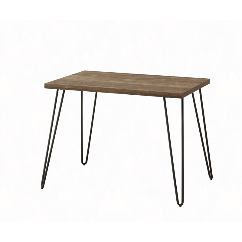 Bureau rustique en chêne avec accents métalliques | Conception ouverte et peu encombrante | Style campagne moderne | Robuste et élégant