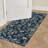 Laura Ashley Aria Floral Border Chenille Machine Washable, Slip Resistant Accent and Runner Rugs