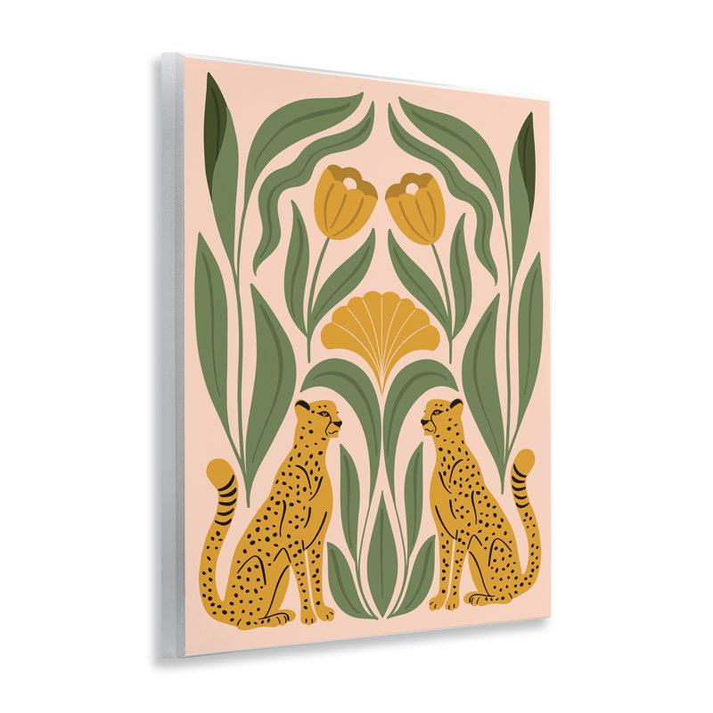 Boho Chic Mirrored Leopards Wall Plaque Art by Hey Bre! Creative Studio