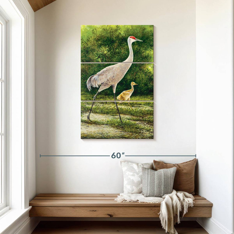 Brampt Strolling Cranes, 45" H x 28" W