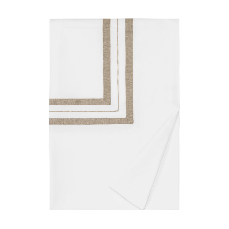 Malibu Duvet Cover, King Duvet Cover, White/Dark Natural