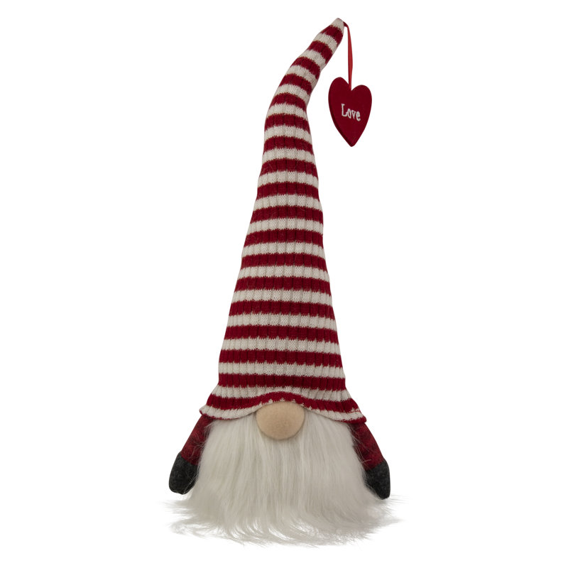 Chapeau rayé rouge et blanc 13,5 po