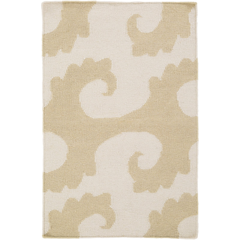 Byington Wool Floral Indoor Rug, Rectangle 8' x 11'