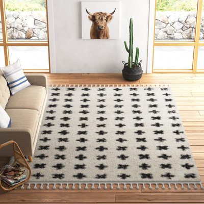 Tapis à poil long Biviana Tribal