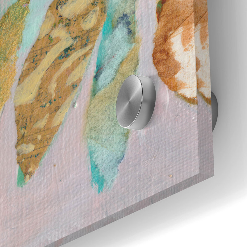 «Dream Floral 1» par St. Hilaire Elizabeth, art mural en verre acrylique, 24 po x 24 po, H 24 po x l 24 po x P 0,2 po