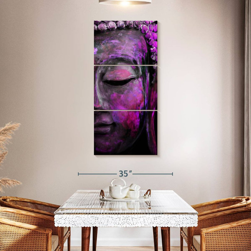 Visage de Bouddha, H 52 po x l 24 po