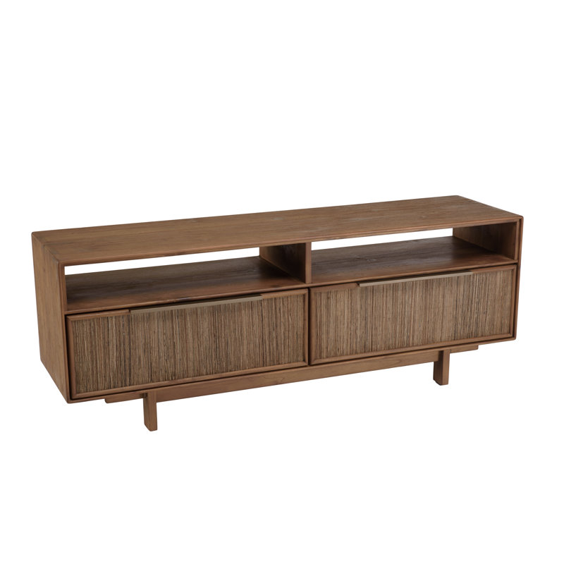 Kurfis Unfinished TV Stand for TVs up to 48" with Fireplace Included