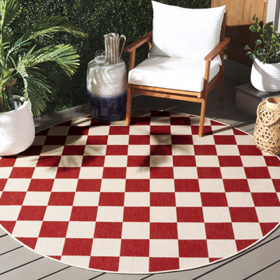 Menko Performance Checkered Indoor/Outdoor Area Rug