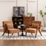 Juriana Mid Century Modern Upholstered Solid Wood Accent Armchair with an Extra Pillow