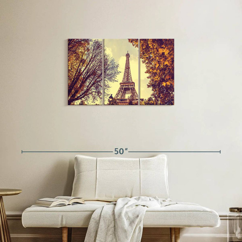 Tour Eiffel Sebbie en automne, H 20 po x l 33 po