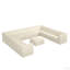 Canapé modulaire en forme de U, canapé modulaire compressé en velours côtelé de style minimaliste moderne, canapé-lit pour salon, chambre à coucher, canapé confortable