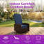 Chaise longue en rotin inclinable PE