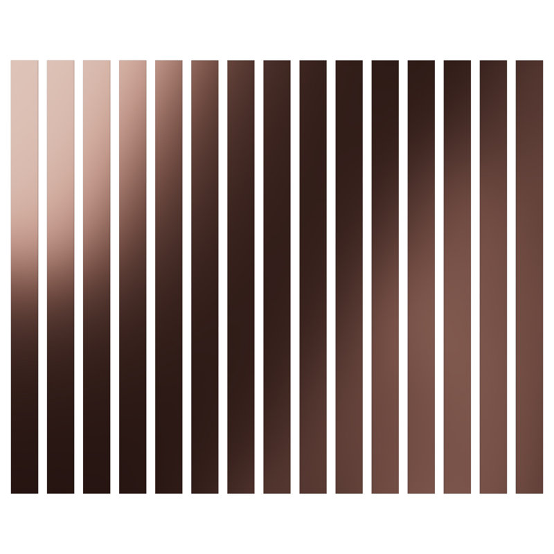 Adjustable Acrylic Slat Wall Panel Kit, 47" H x 45" W, Rose Gold Mirror