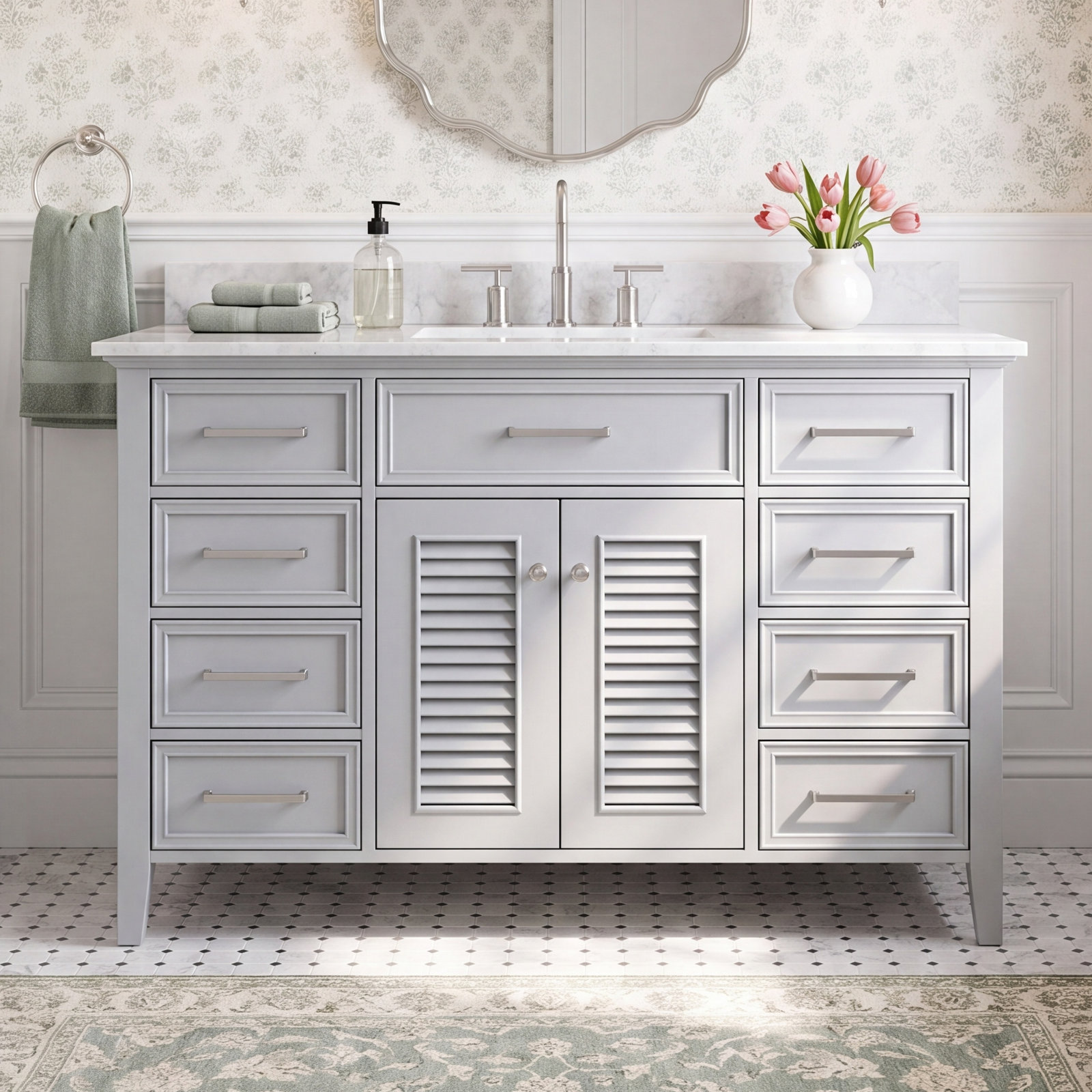 49'' Single Bathroom Vanity, Gray