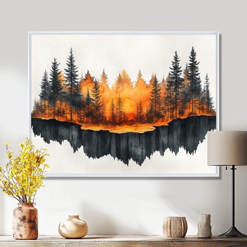 Glenice - Landscapes Canvas Art Print, H 34 po x l 44 po, Avec cadre, Blanc
