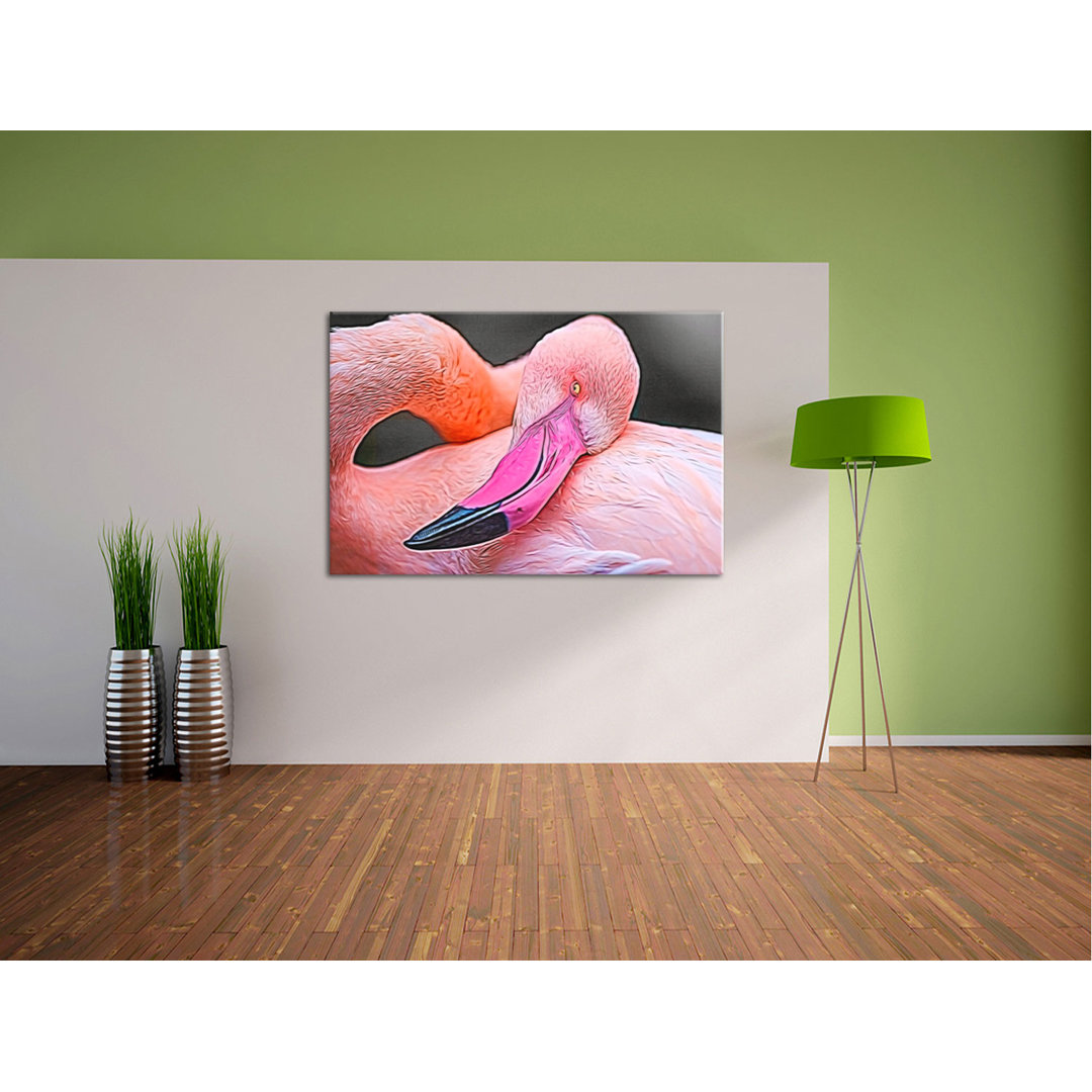 Leinwandbild Eleganter Flamingo