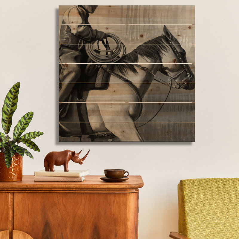 Reproduction d'art mural en bois - La recherche en noir et blanc par Stacy D'Aguiar