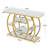 41.33'' Gold Console Table with Storage Shelves
