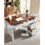 Bureau de direction Farmhouse avec classeur, plateau en bois blanc, tiroirs de rangement, bureau à domicile compact-133426350