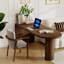 Un bureau brun en bois massif-987648622