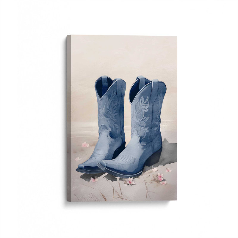 «Cowboy Essentials in Blue I», toile tendue, H 12 po x l 8 po