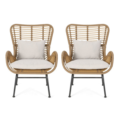 Cycling Chair With Seat And Stable Metal Structure - Beige + Brown Stylish Seating Long-Lasting Cushions Frame
