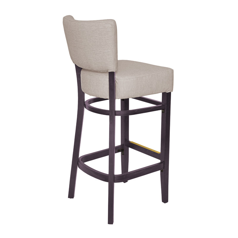 Tabouret de bar Madison, Kaki, Acajou foncé
