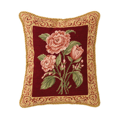 Gold Filagree Needlepoint Pillow