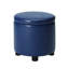 Repose-pieds de rangement rond en similicuir de 15,75 po avec couvercle réversible Ahl Arsy-1156217815