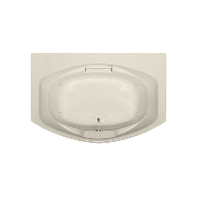 Jessica 72'' L Soaking Bathtub, Biscuit, Polished Nickel