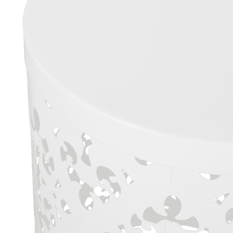 Metal S/2 End Table(Only Including Table), White