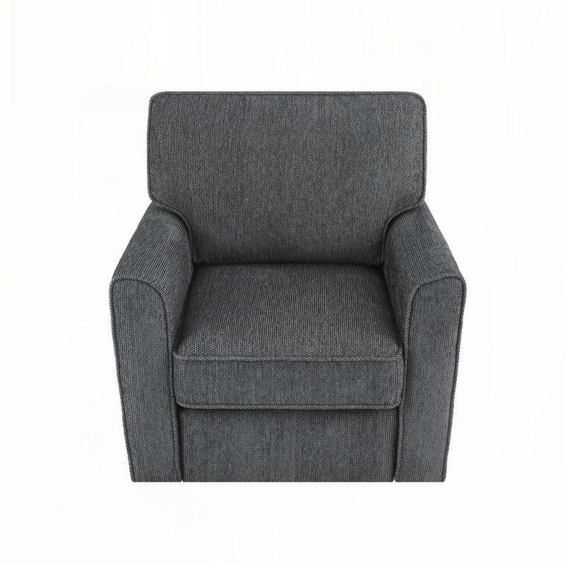 Upholstered Swivel Armchair, Gray