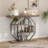 39.4" Tall Industrial Sofa Console Table With 4-Tier Storage Shelves