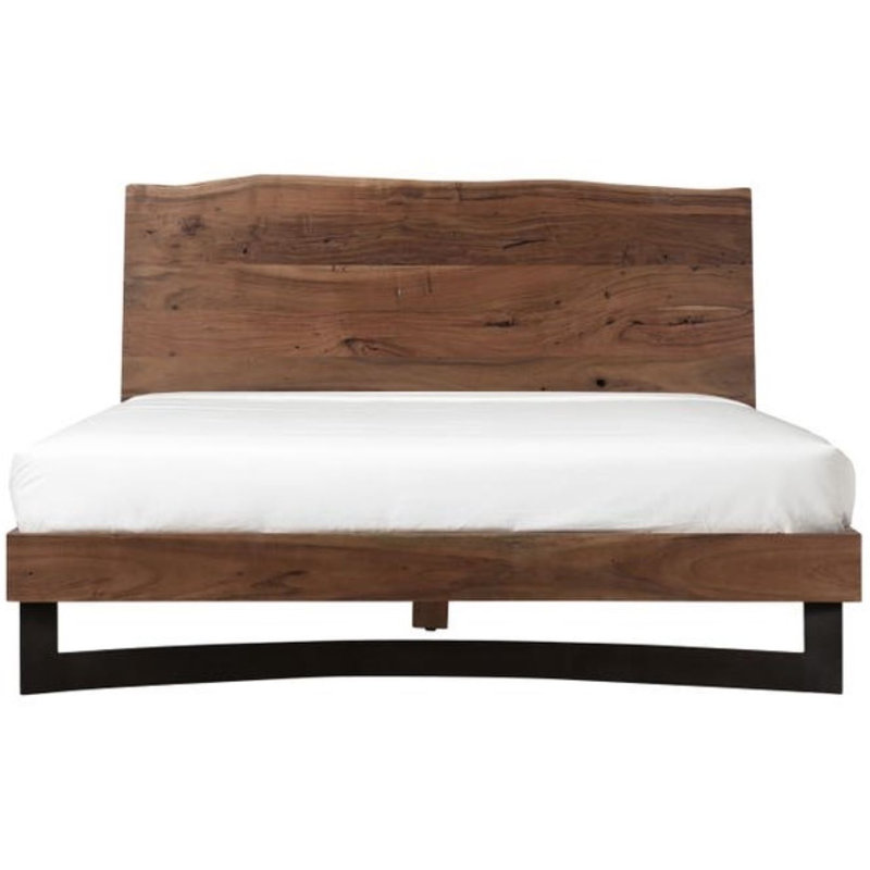 Gelen Solid Wood Low Profile Platform Bed, Queen